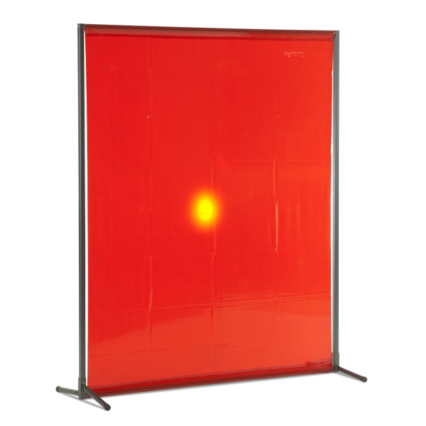 Stellwand / Schutzwand VIPER 1460 mit Spannvorhang 1800 x 1460 mm Orange